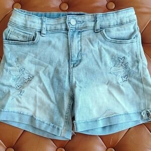 GAP Light Blue Denim Shorts with Butterfly Accents